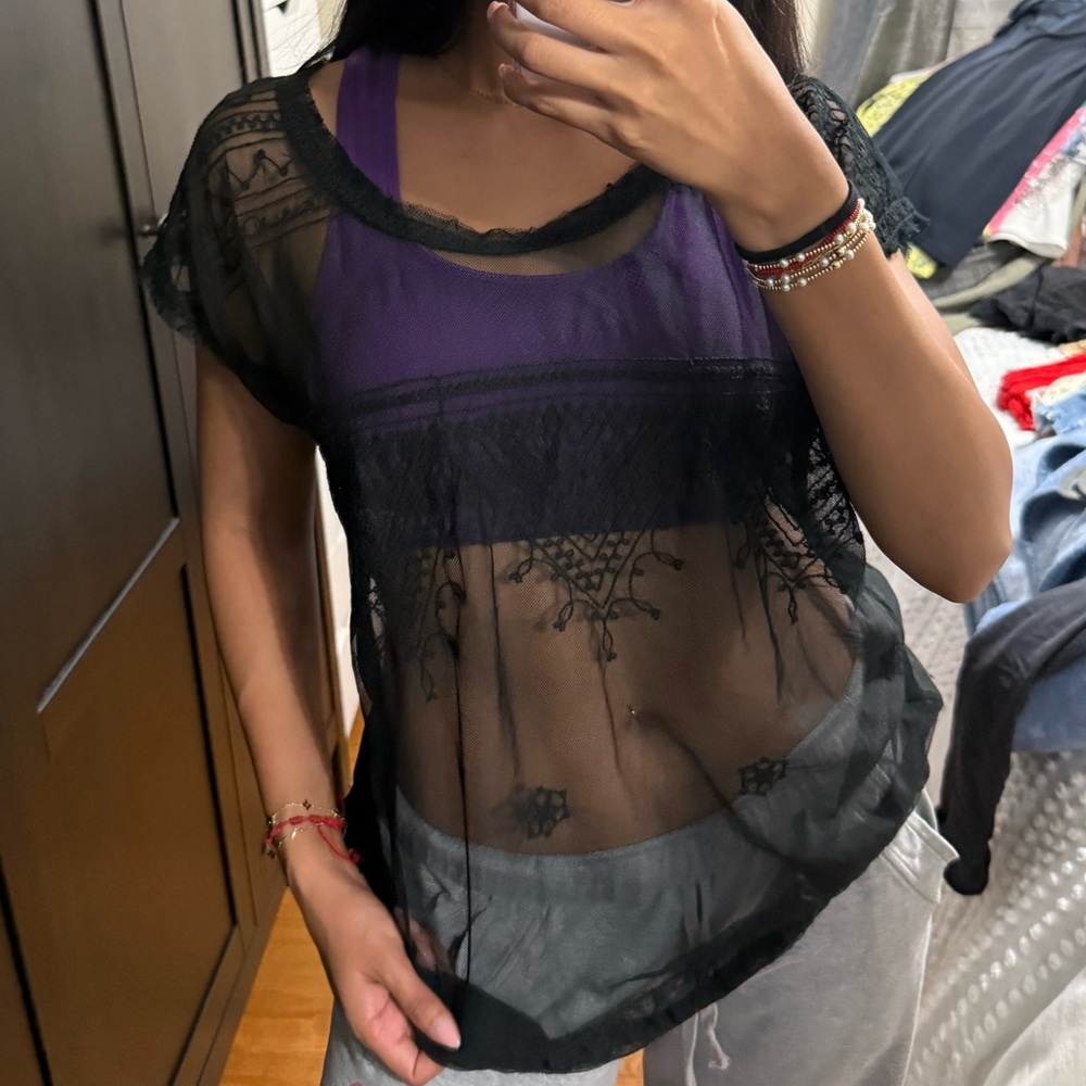 Oversized See Through Top